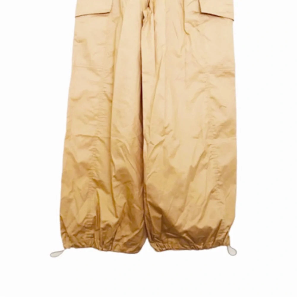 Zara‎ Utility Cotton Jumpsuit Cargo Snap Peach Size Small - Picture 7 of 11